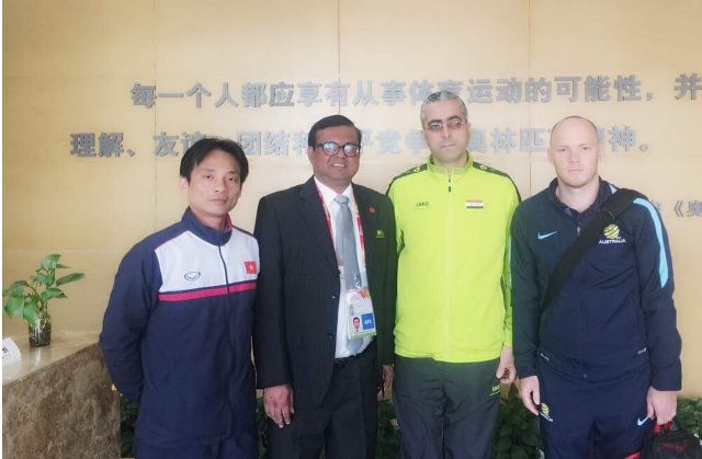 BS Thuỷ tham dự khoá học “Xử trí ban đầu và điều trị các chấn thương thể thao” do AFC (Liên đoàn bóng đá Châu Á) tổ chức tại Trung Quốc.