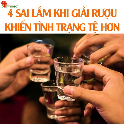 4 SAI LẦM khi GIẢI RƯỢU khiến tình trạng tệ hơn